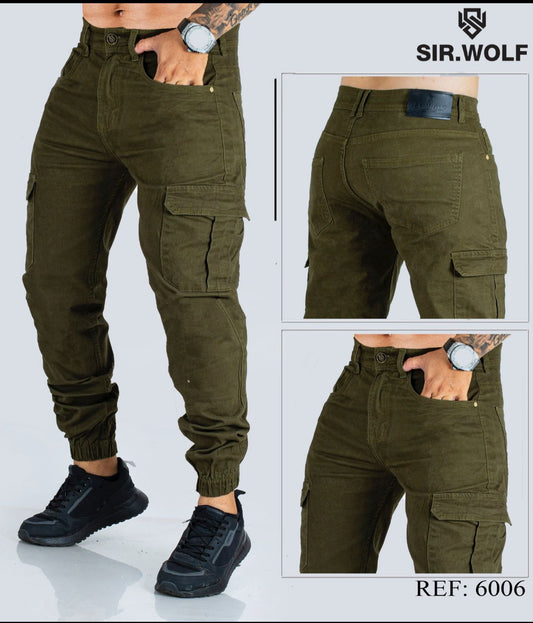 JEAN SLIM CONFORT CARGO HOMBRE 6006